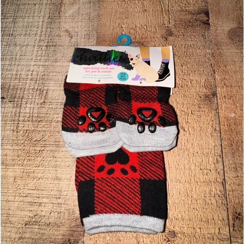 Nwt chatties matching sock set for pet & owner